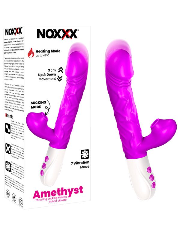 İleri Geri Hareketli Isıtmalı ve Emme Modlu Şarjlı Rabbit Vibratör