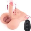 İtme Hareketli ve Titreşimli Şarjlı Uzaktan Kumandalı Penisli Erkek Yarım Vücut