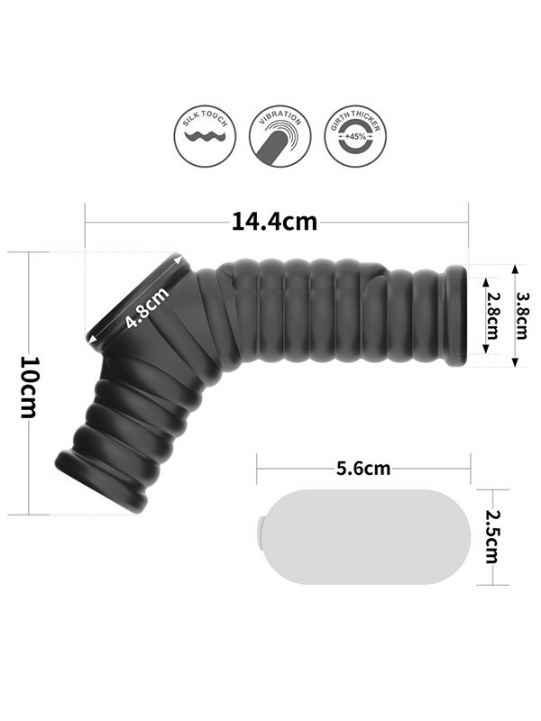 Vibrating Wave Knights Ring with Scrotum Sleeve