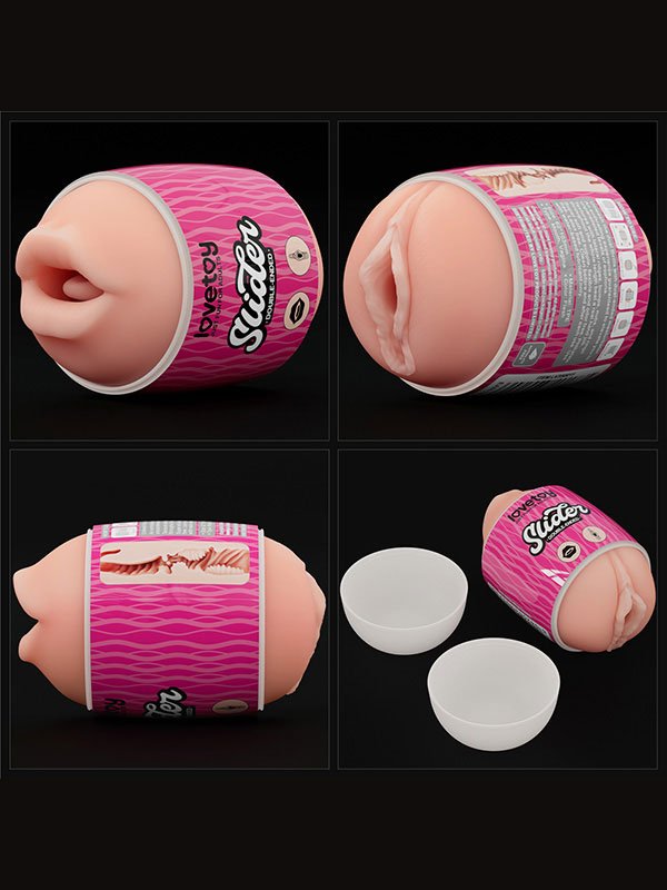 LoveToy Slider Double-Ended Ağız ve Vajina Mastürbator