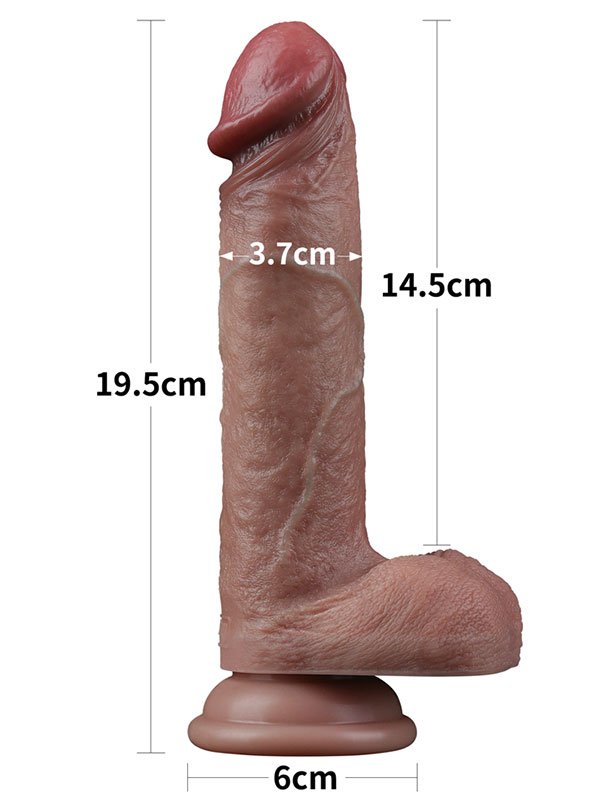 7.5'' Dual Layered Silicone Cock