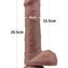 8'' Dual Layered Silicone Cock