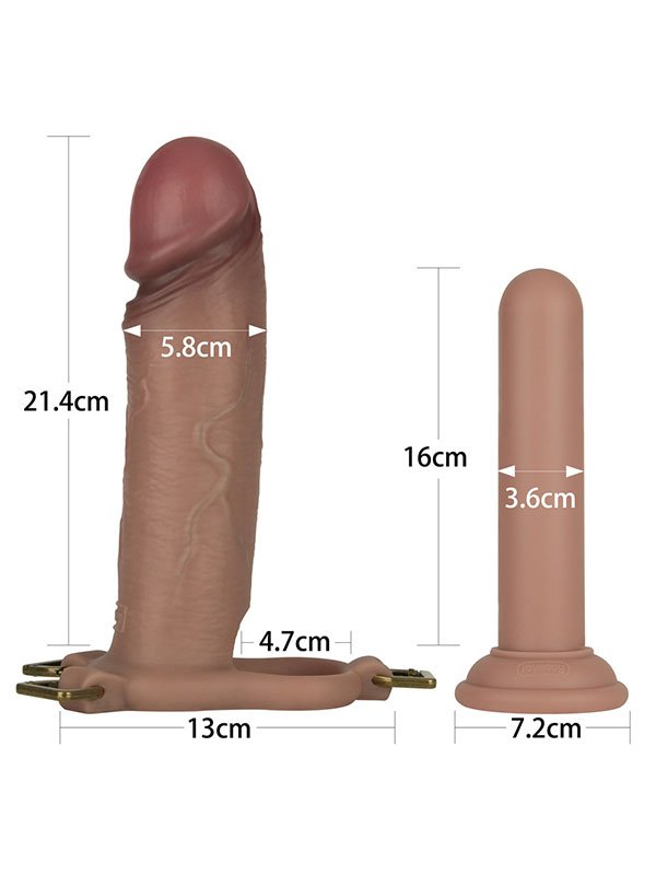 LoveToy Ingen 9'' Enhanced Set L/XL/2XL İçi Boş Kemerli Penis