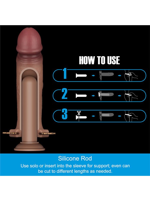 LoveToy Ingen 9'' Enhanced Set L/XL/2XL İçi Boş Kemerli Penis