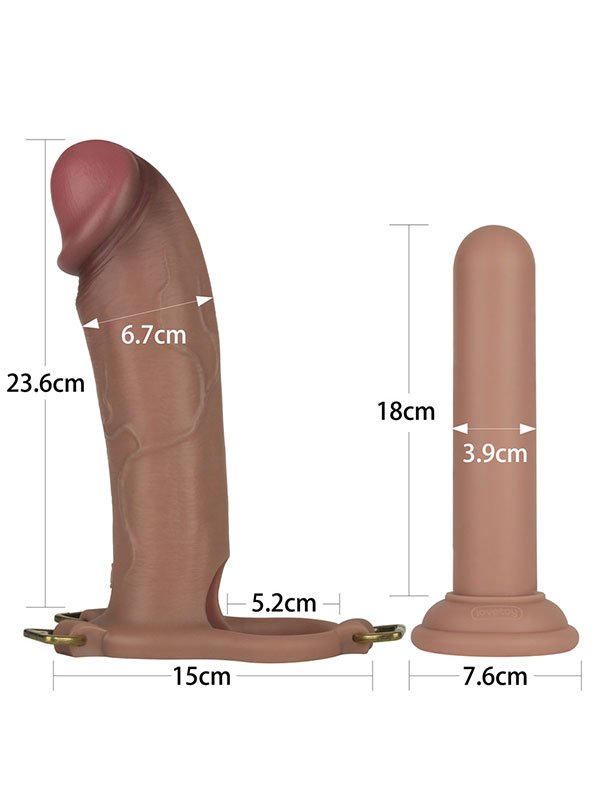 LoveToy Ingen 10'' Enhanced Set L/XL/2XL İçi Boş Kemerli Penis