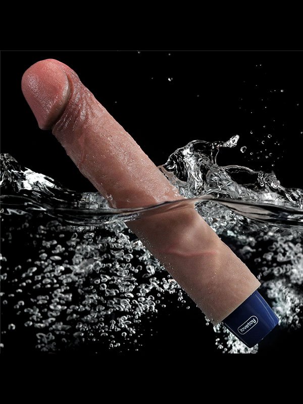 LV430221-4 9" REAL SOFTEE Rechargeable Silicone Vibrating Dildo