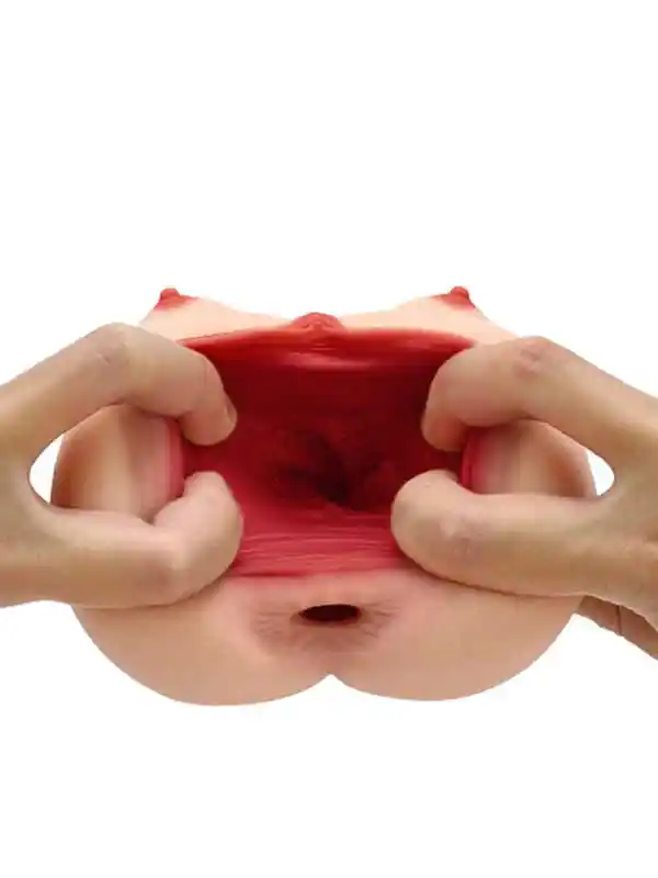 Göğüslü Anal ve Vajinal Çift Girişli Mastürbatör