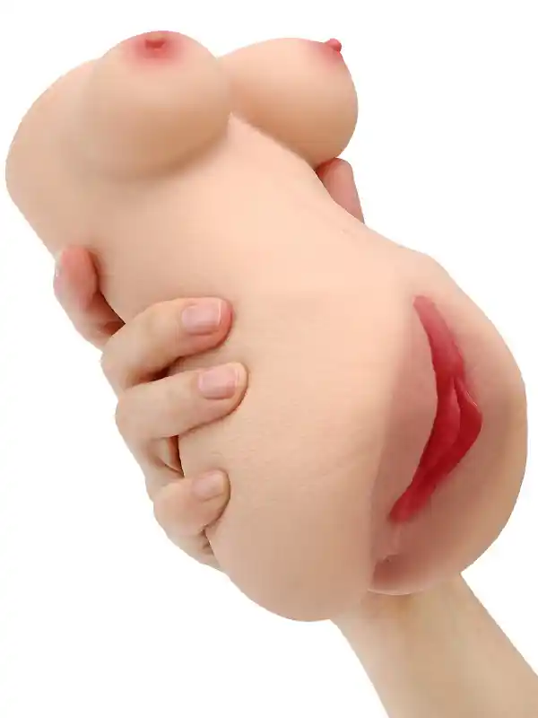 Göğüslü Anal ve Vajinal Çift Girişli Mastürbatör