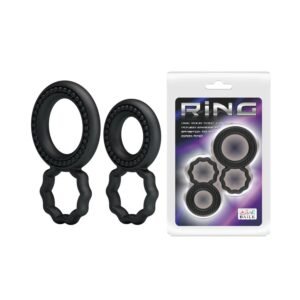 Baile Çift Halkalı Silikon Penis Halkası Seti 2 Boy