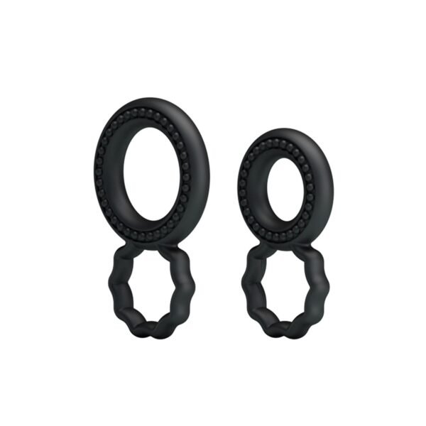 Baile Çift Halkalı Silikon Penis Halkası Seti 2 Boy