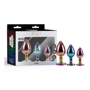 Chisa Rainbow Gem 3’lü Metal Anal Plug Seti