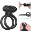 Klitoris Uyarıcılı Çift Halkalı Titreşimli Penis Halkası