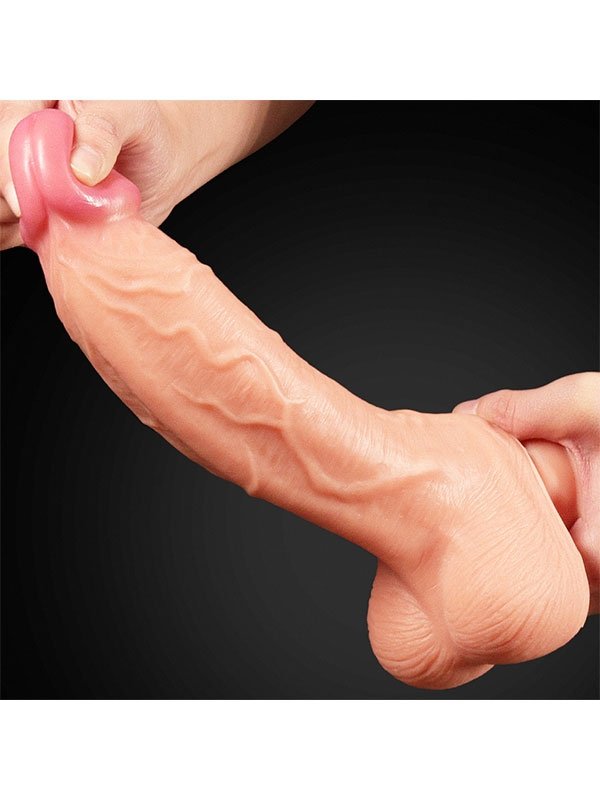 LoveToy Double Layer Platinyum Silikon Realistik Dildo 25 cm