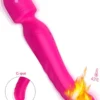 Isıtmalı Masaj Wand Çift Taraflı Vibratör 23 cm