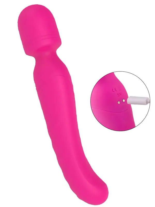 Isıtmalı Masaj Wand Çift Taraflı Vibratör 23 cm