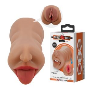 Crazy Bull Sarah Soft Skin Premium Çift Kanallı Mastürbatör 18 cm