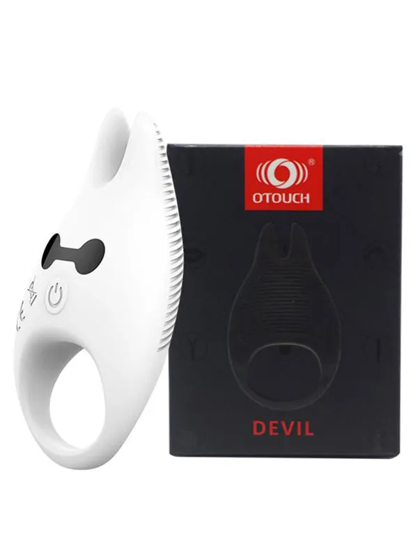 Diablo Led Işıklı Şarjlı Titreşimli Penis Halkası