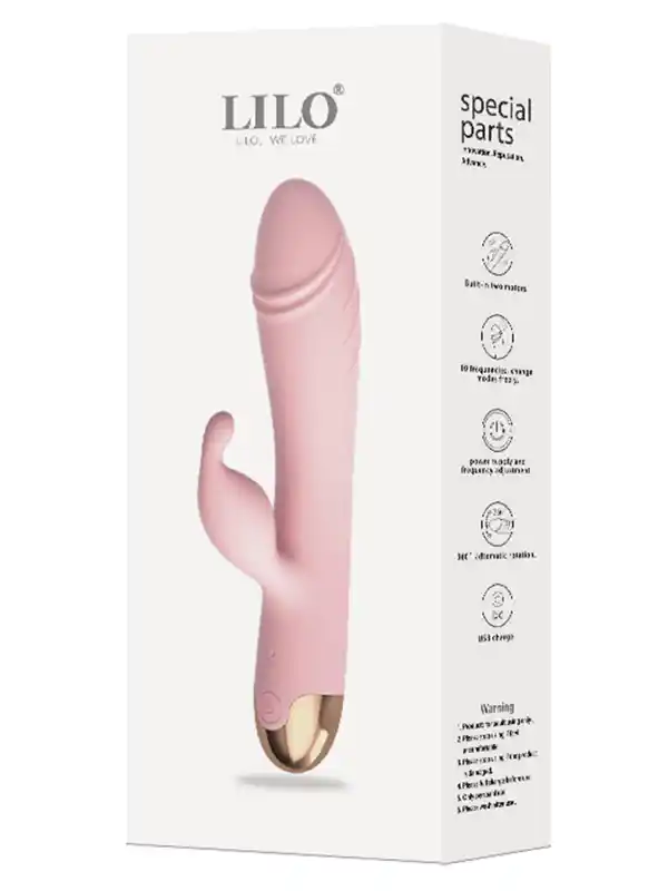 10 Titreşim Modlu Dönme Hareketli Şarjlı Tavşan Vibratör 20 cm