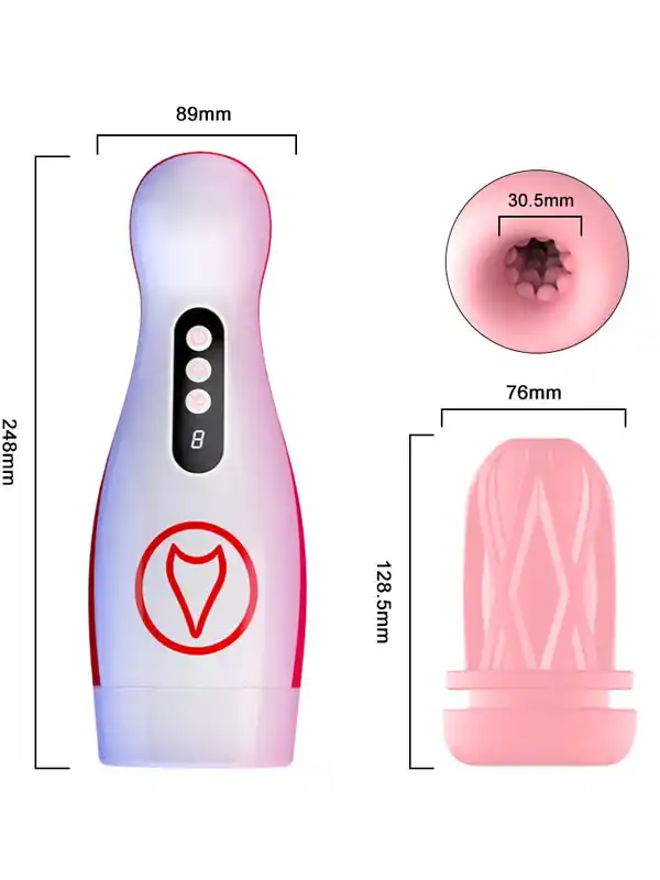Vakumlu ve Titreşim Özellikli Şarjlı Oral Seks Mastürbatörü