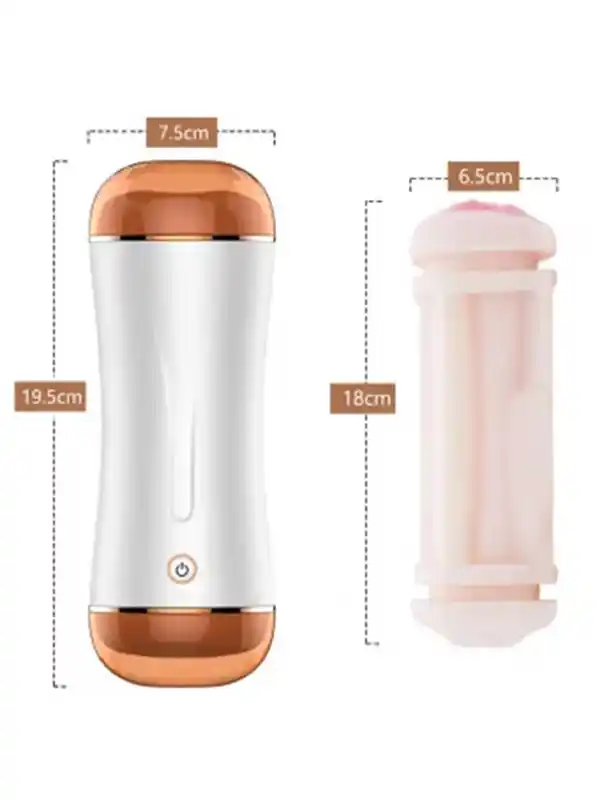 Vajinal ve Oral Şarjlı Titreşimli Sesli Masturbatör