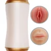 Reallistik Vajinal Oral Çift Taraflı Mastürbatör