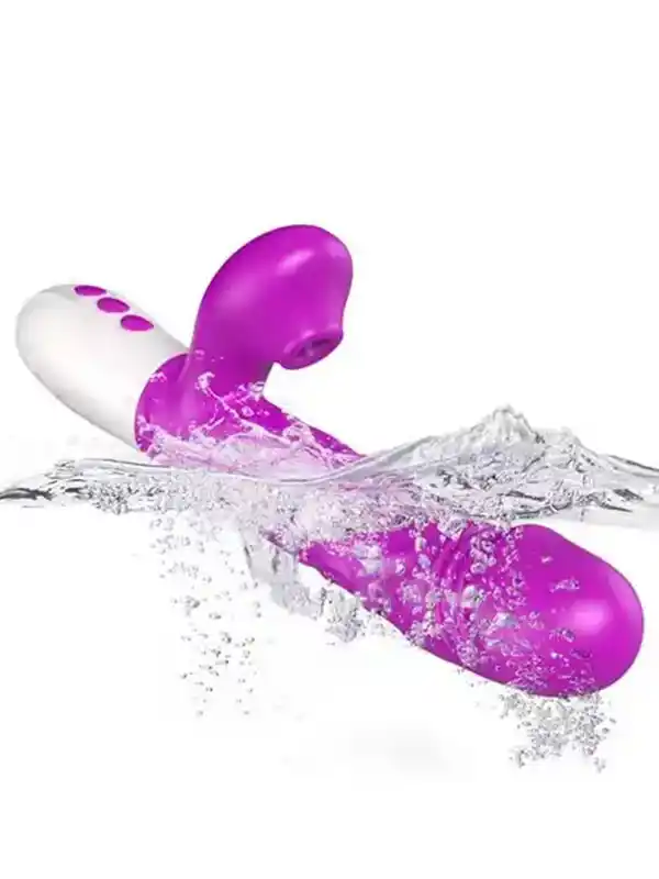 İleri Geri Hareketli Isıtmalı ve Emme Modlu Şarjlı Rabbit Vibratör