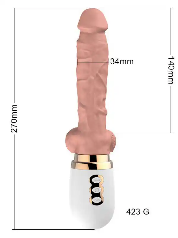 Isıtmalı İleri Geri Hareket Şarjlı Uzaktan Kumandalı Seks Makinesi