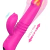 İleri Geri ve Dönme Hareketli Isıtmalı Şarjlı Tavşan Vibratör 22 cm