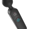 Isıtmalı Şarjlı 12 Titreşim Modlu Wand LCD Ekranlı Vibratör 22 cm