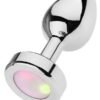NOXXX Çelik Anal Plug Led Işıklı Orta Boy