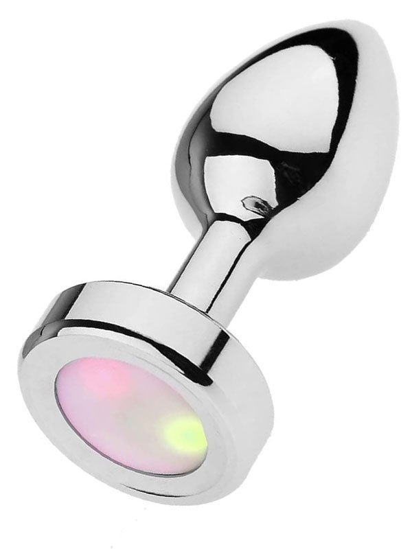 NOXXX Çelik Anal Plug Led Işıklı Orta Boy