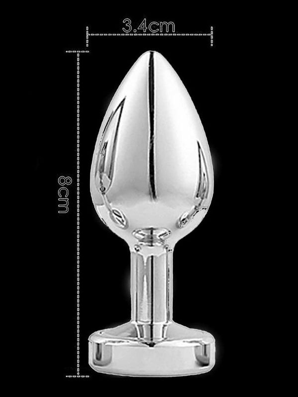 NOXXX Çelik Anal Plug Led Işıklı Orta Boy