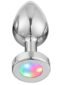 NOXXX Çelik Anal Plug Led Işıklı Orta Boy