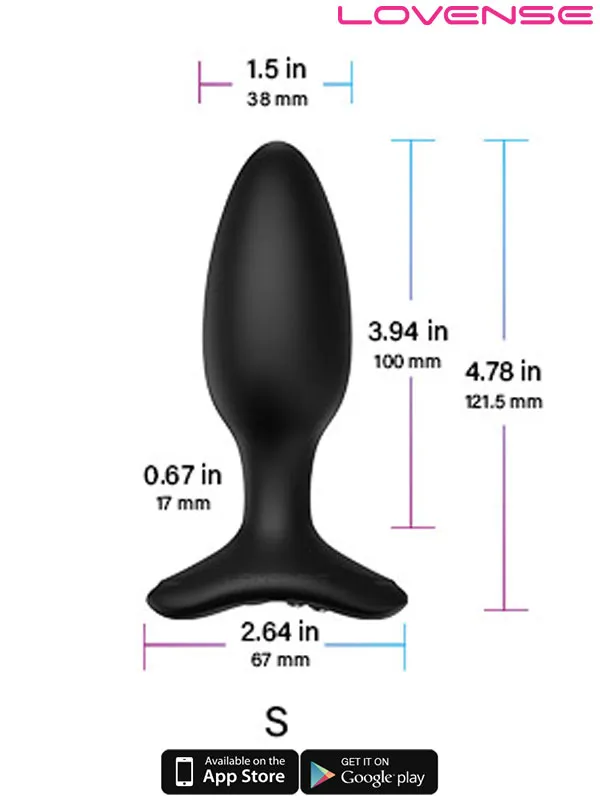 Lovense HUSH 2 Anal Plug 1.5" App Controlled