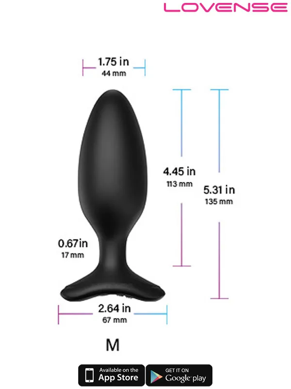 Lovense HUSH 2 Anal Plug 1.75" App Controlled