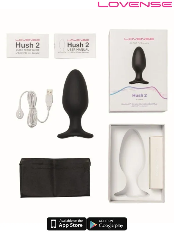 Lovense HUSH 2 Anal Plug 2.25" App Controlled