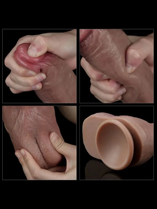 10.5'' Dual Layered Platinum Silicone Realistik Dildo 27 cm