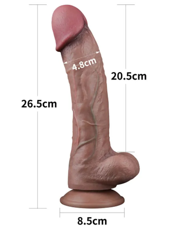 lovetoy-10-5-dual-layered-platinum-silicone-realistik-penis-26-5-cm-6 10.5” Dual Layered Platinum Silicone Realistik Penis 26.5 cm