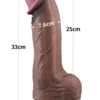 13'' Dual Layered Silicone Cock XXL 33 cm