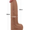 14'' Dual Layer Çift Katmanlı Dev Dildo 36 cm