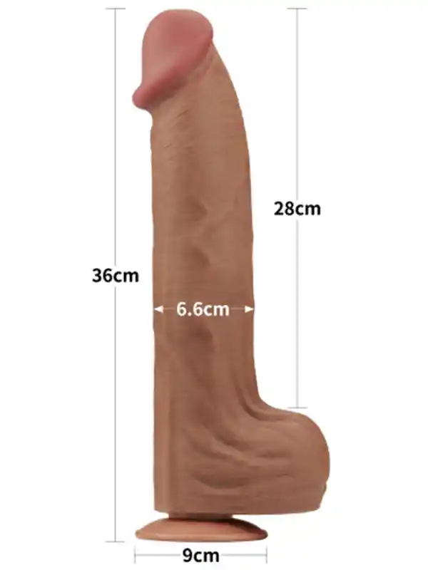 14'' Dual Layer Çift Katmanlı Dev Dildo 36 cm