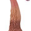 Çift Katmanlı Platinyum Silikon Canavar Dildo 25 cm