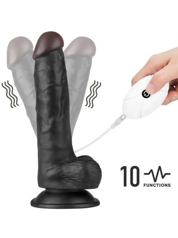 Belden Bağlamalı Titreşimli İçi Dolu 20 cm Siyah