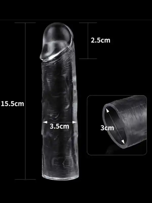 Flawless Şeffaf Penis Kılıfı 2.5 cm Uzatmalı