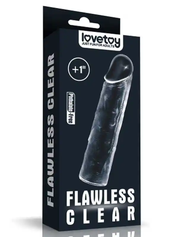 Flawless Şeffaf Penis Kılıfı 2.5 cm Uzatmalı