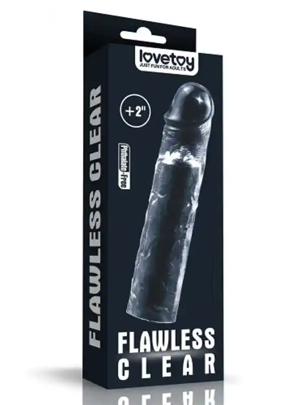 Flawless Şeffaf Penis Kılıfı 5 cm Uzatmalı