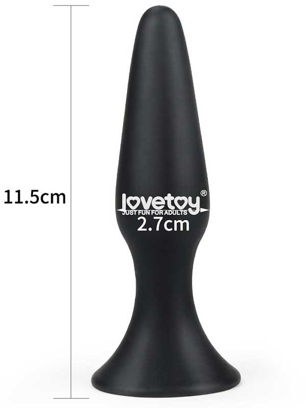 LoveToy Silicone Anal Plug S 11.5 cm Siyah