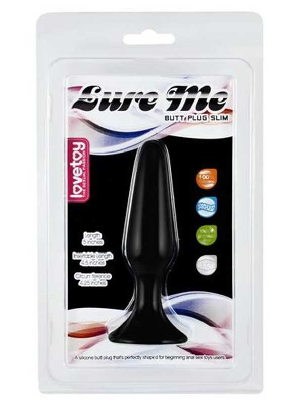 LoveToy Silicone Anal Plug S 11.5 cm Siyah