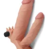 X Tender İkili Titreşimli Realistik Penis Kılıfı 2.5 cm Uzatmalı