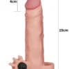 X Tender Titreşimli Realistik Penis Kılıfı 4 cm Uzatmalı
